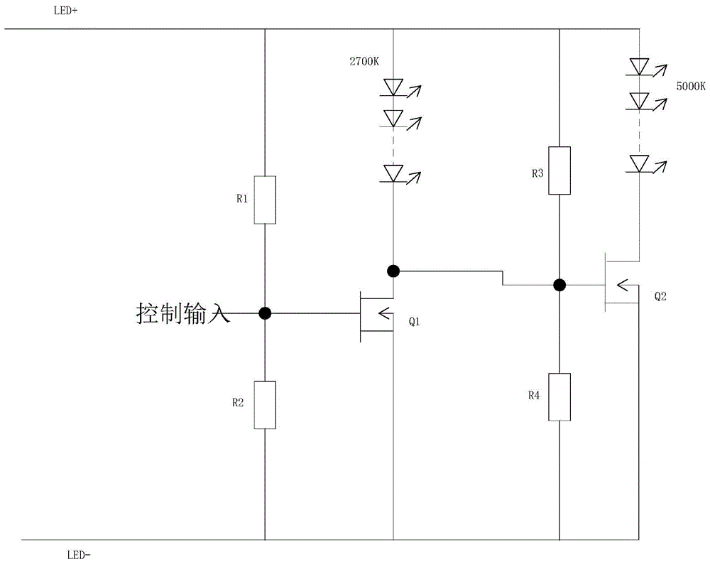 一种恒电流无级调色温电路的制作方法