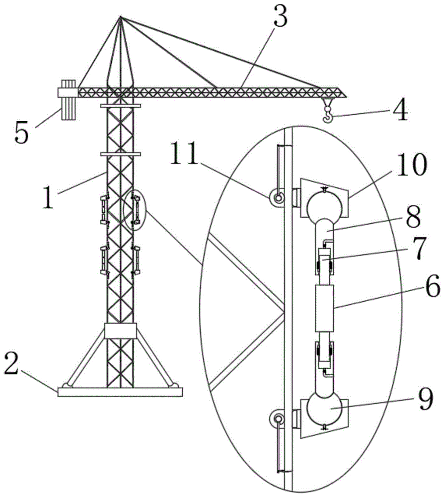 一种塔式起重机的稳定防晃动装置的制作方法
