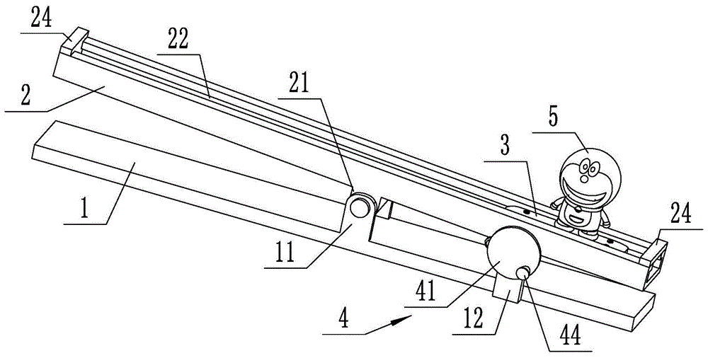 一种玩偶滑动的跷跷板玩具的制作方法