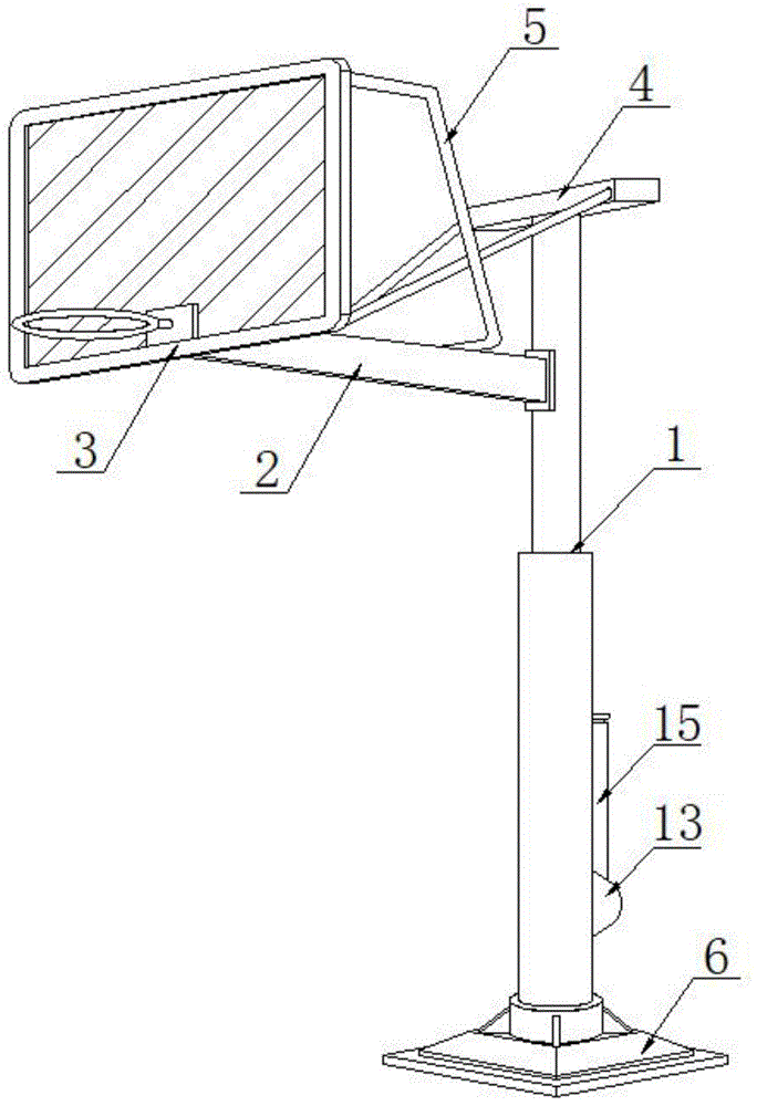 一种高度可调的训练用篮球架的制作方法