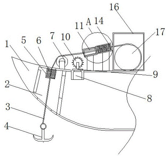 一种海洋工程用船锚收起装置的制作方法