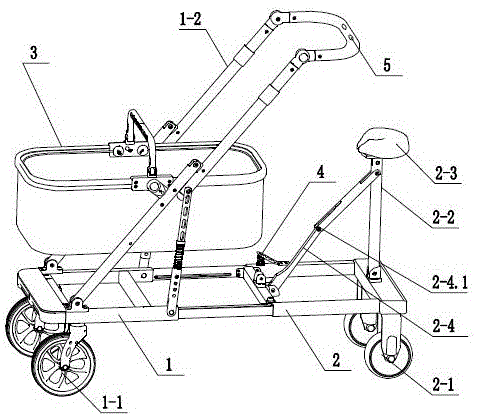一种可折叠式电动婴儿车结构的制作方法