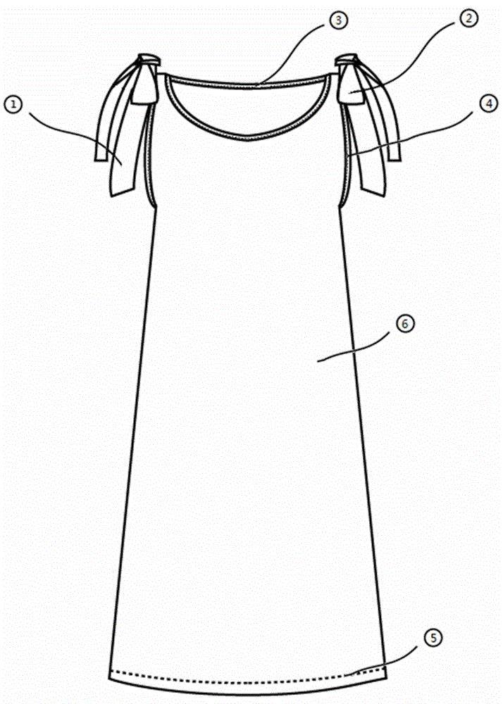 一种肩部自由调节式吊带家居服连衣裙的制作方法