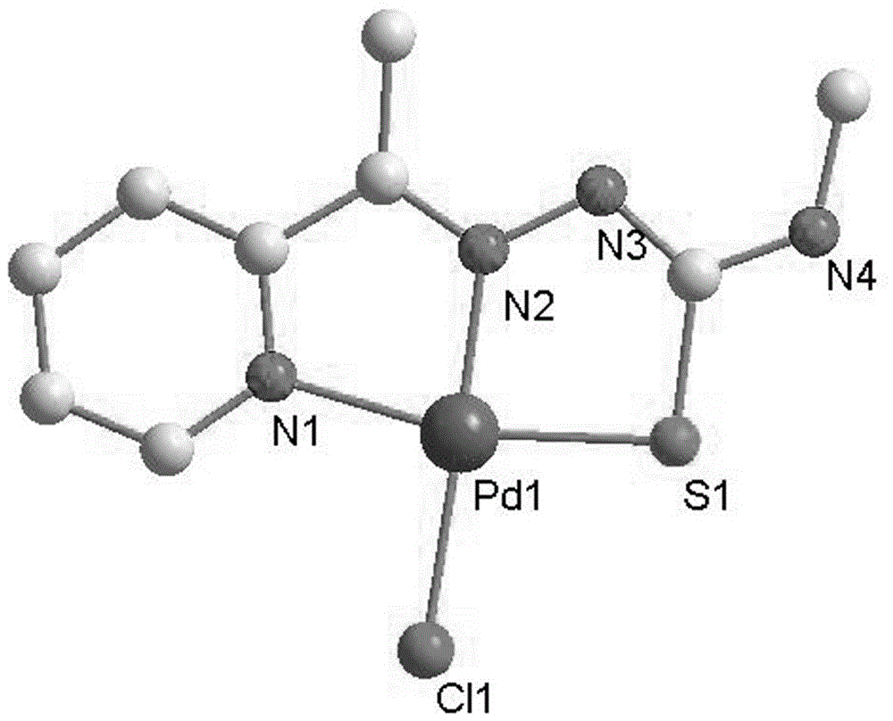 一种以2-乙酰基吡啶缩氨基硫脲为配体的钯配合物及其合成方法与流程