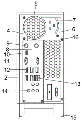 一种计算机机箱插孔用紧固装置的制作方法