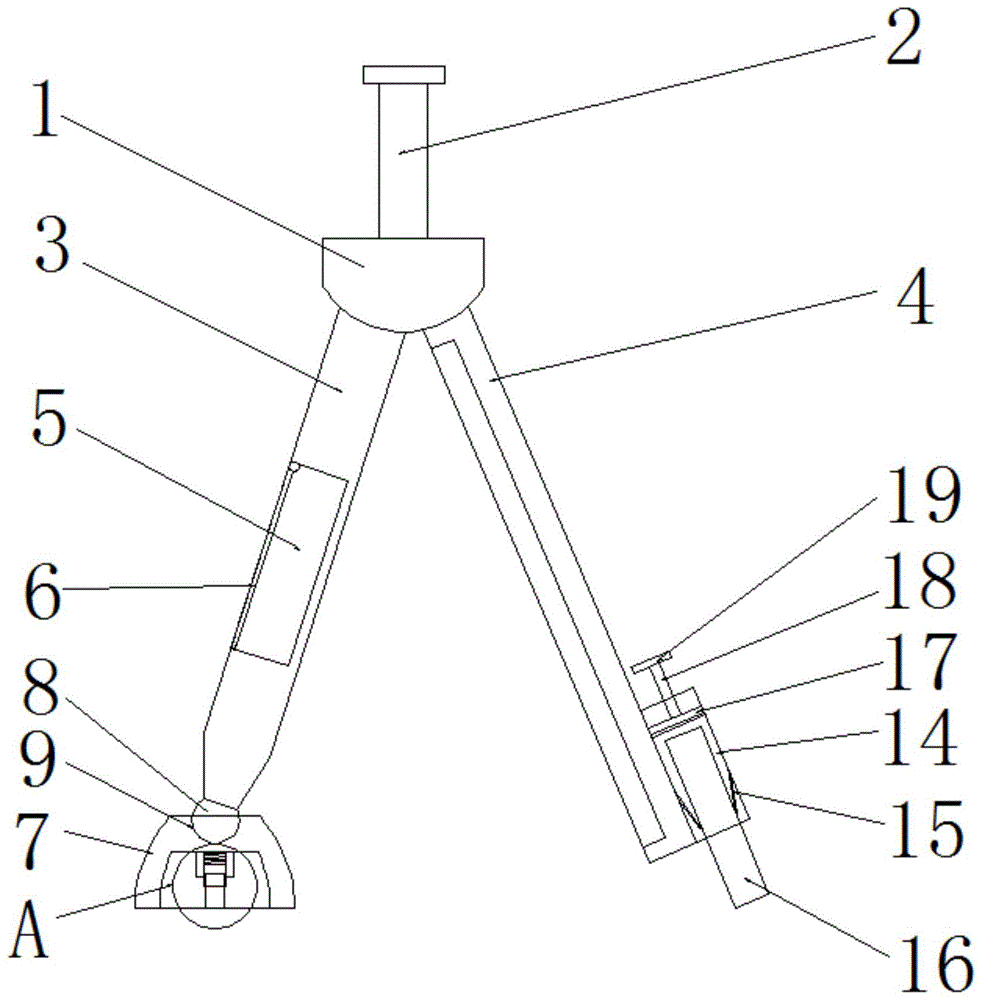 一种数学教学用的圆规的制作方法