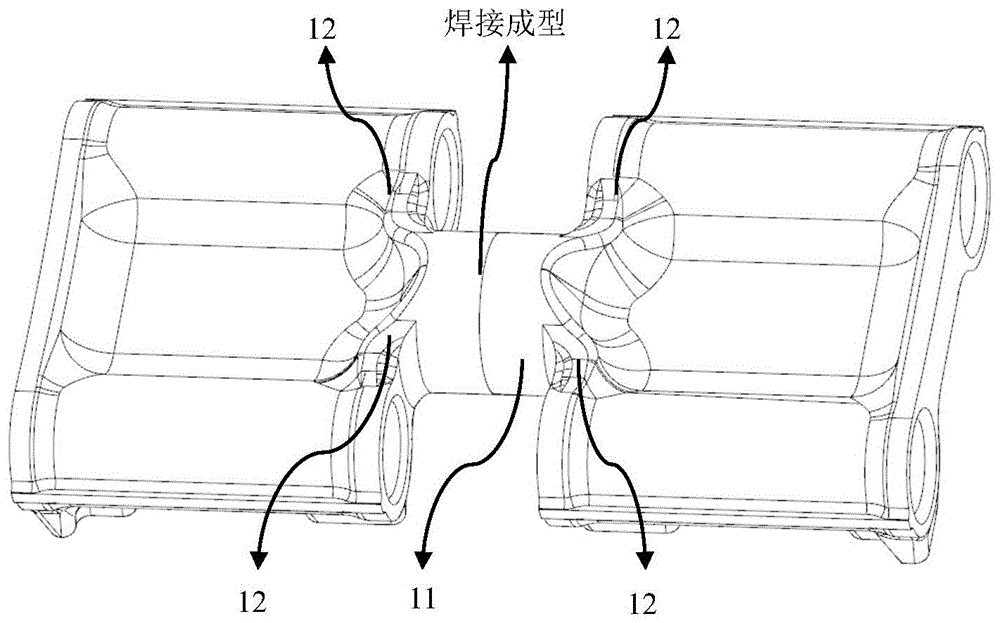 一种履带板中间联接体结构的制作方法