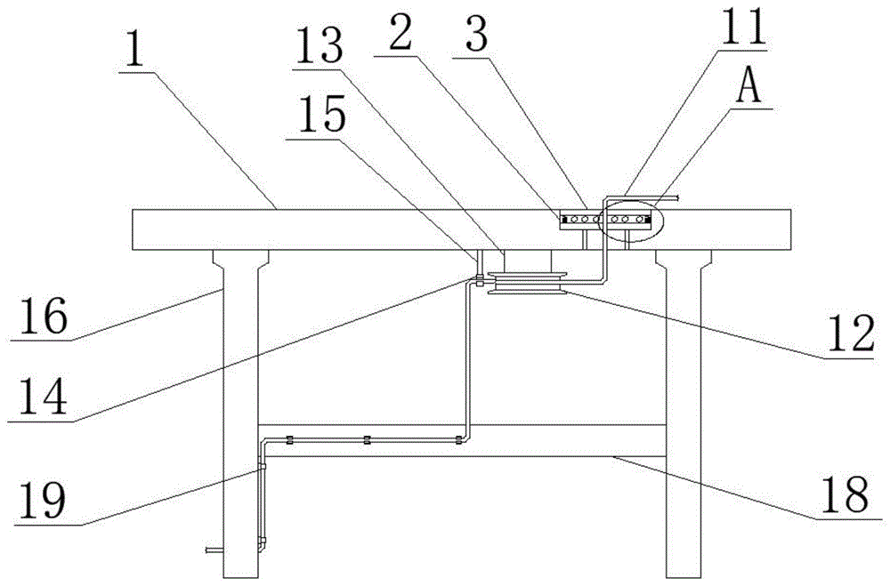 一种办公桌上走线结构的制作方法