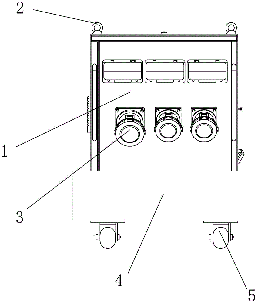 一种箱式临时应用的变电站的移动式插座箱的制作方法
