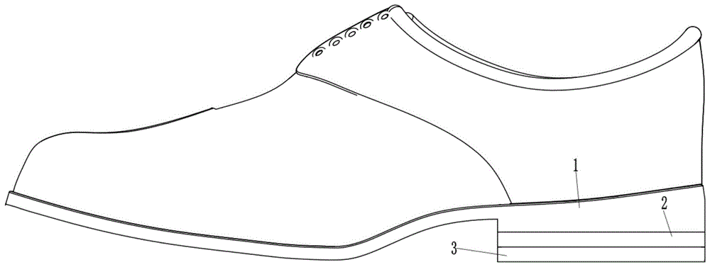 一种后跟分体式男士皮鞋的制作方法
