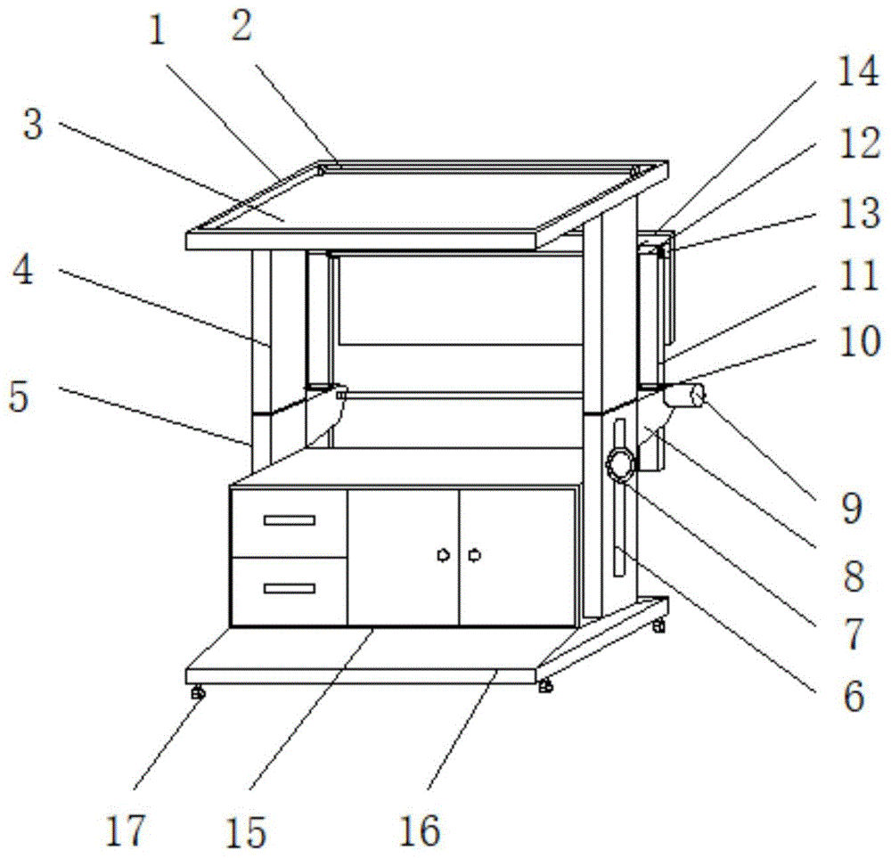 一种多功能手术用具放置可移动面板辅助桌体的制作方法