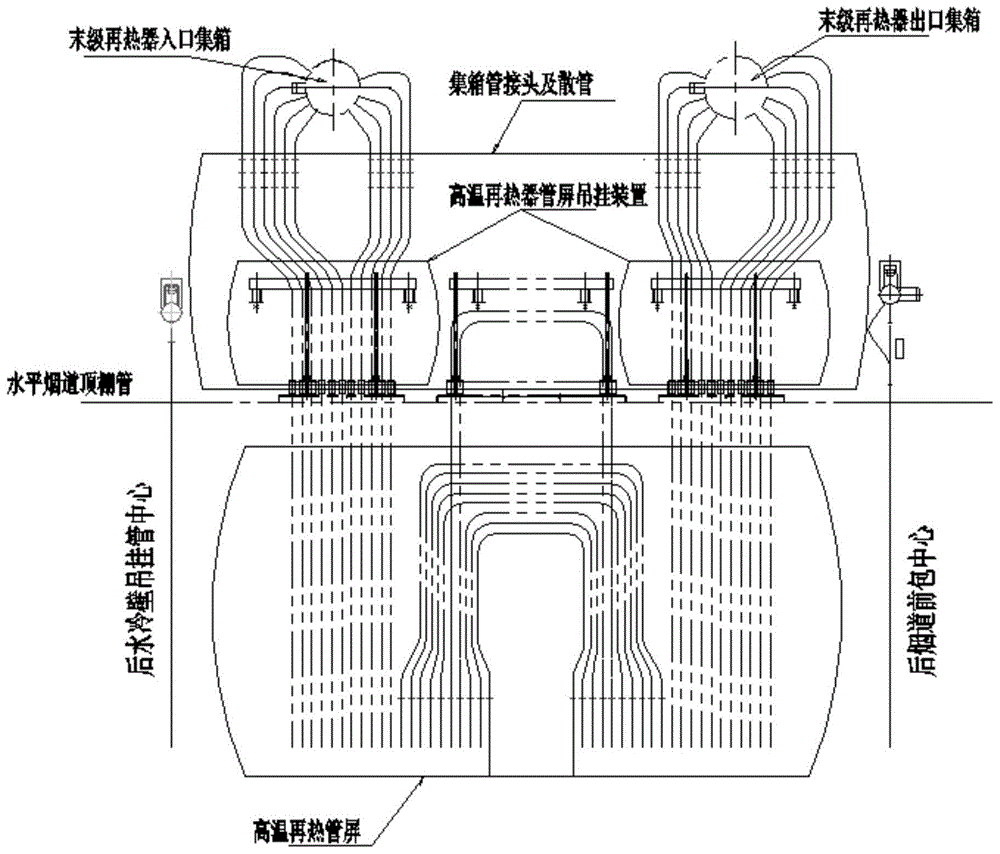 一种新型高温再热器管屏吊挂装置的制作方法