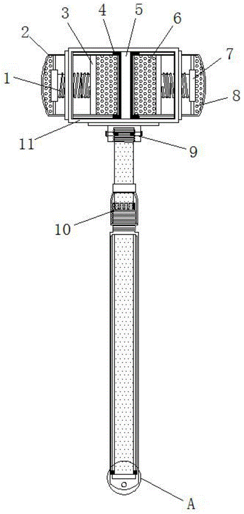 一种建筑装饰用瓷砖铺设用缓冲效果好的橡胶锤的制作方法