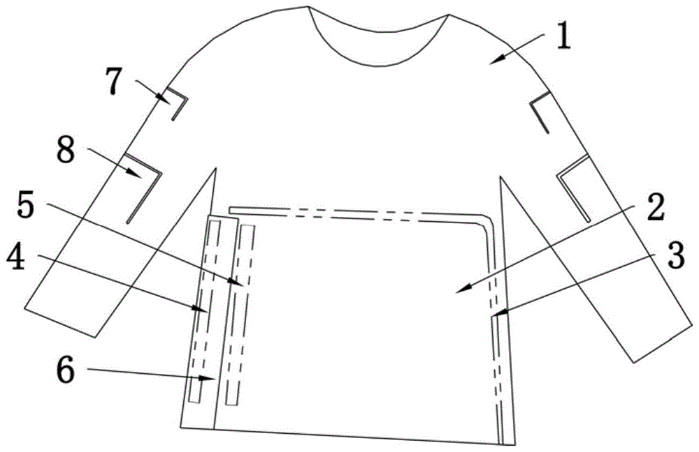 一种用于剖宫产手术的防污染产妇服的制作方法