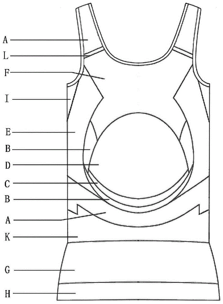 一种一体式分压无缝编织孕妇托腹背心的制作方法