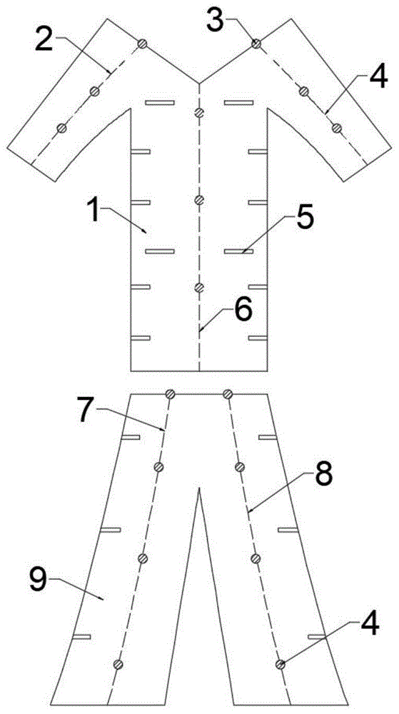 一种ICU病号服的制作方法