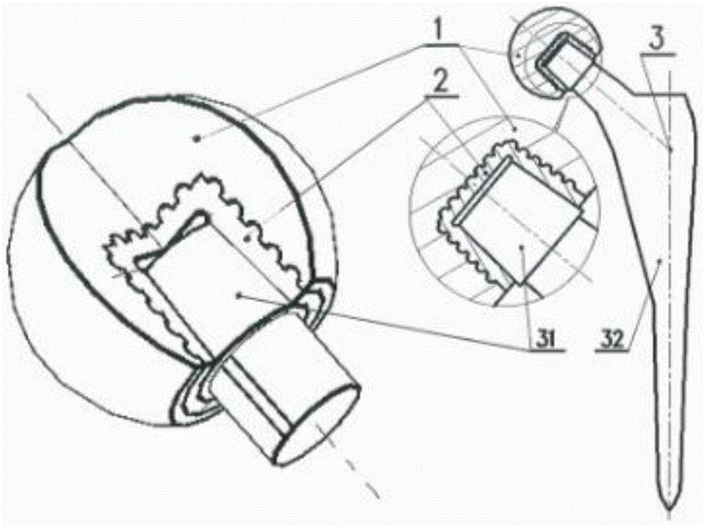 一种设有内衫套的陶瓷股关节头球的制作方法