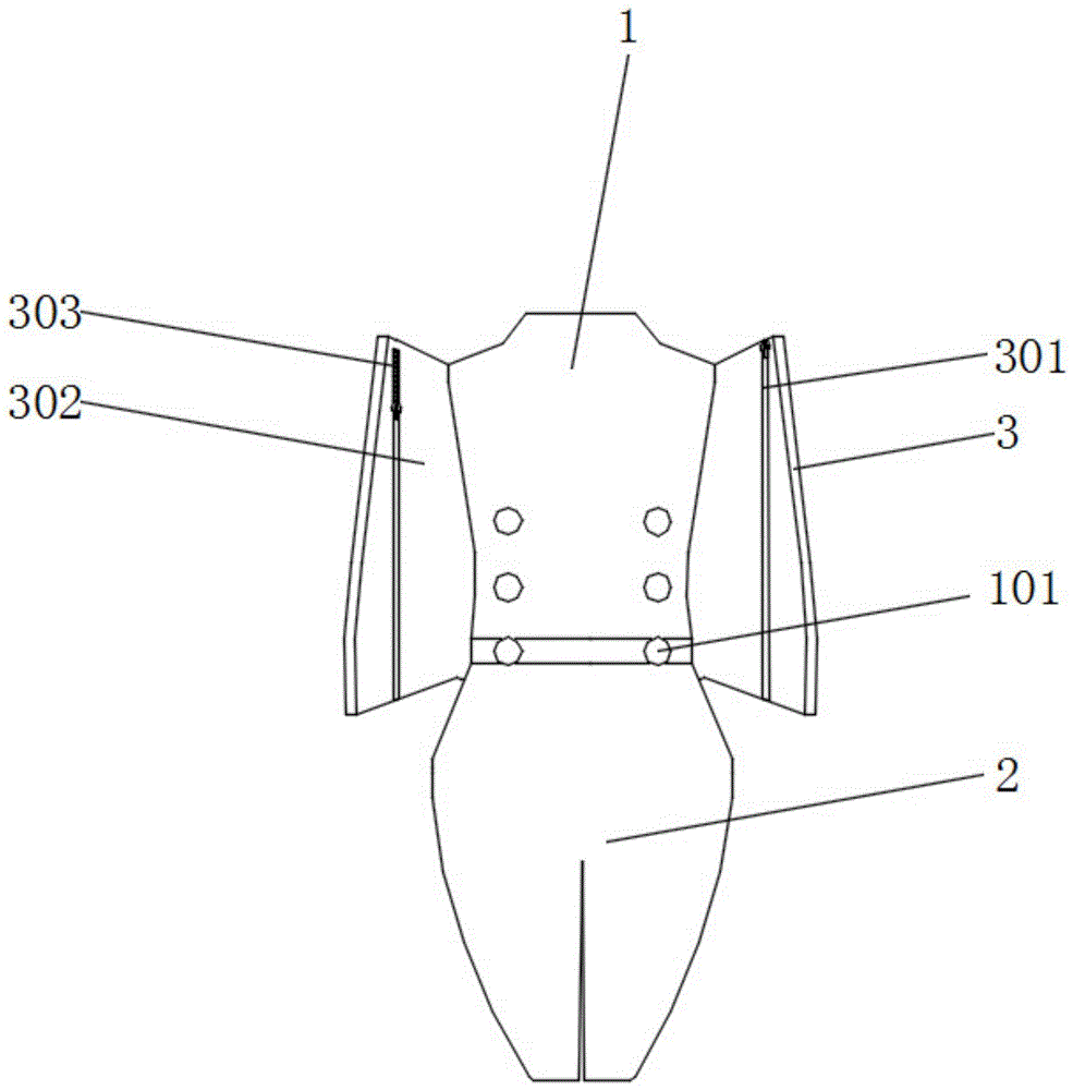 一种可拆装燕尾西服的制作方法