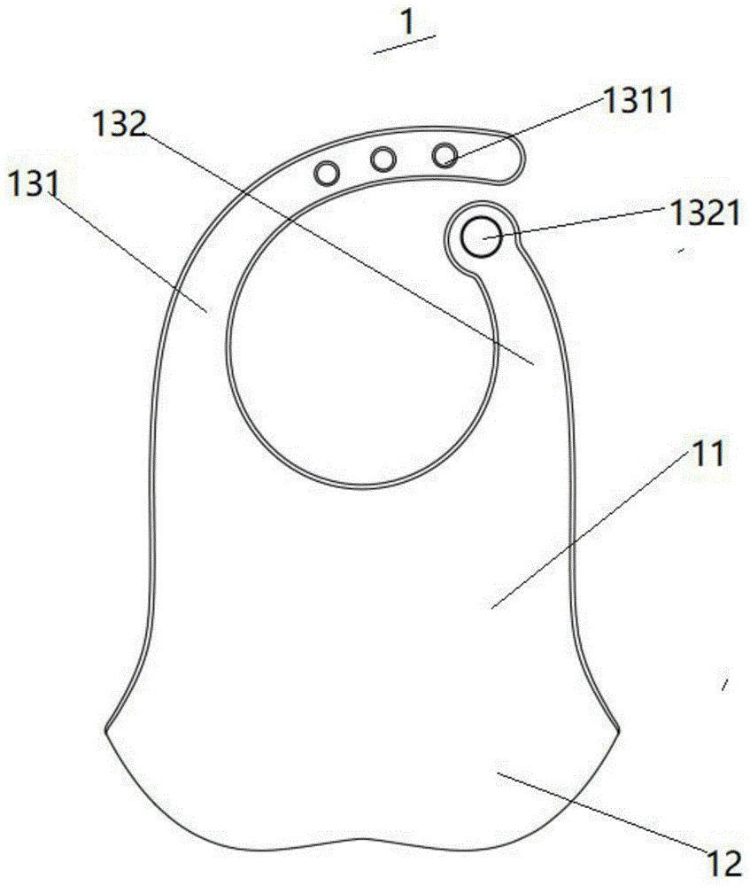 一种带吸盘调节的婴儿口水兜的制作方法