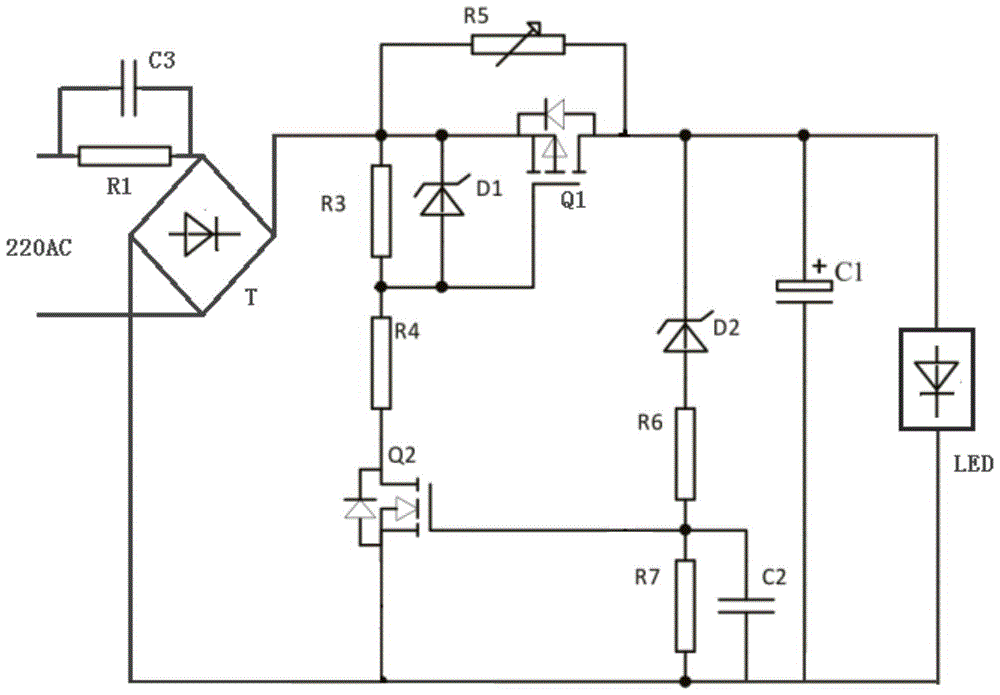 一种LED浪涌保护电路的制作方法