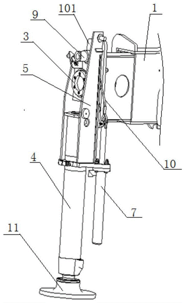 一种随车吊机支撑腿翻转装置的制作方法