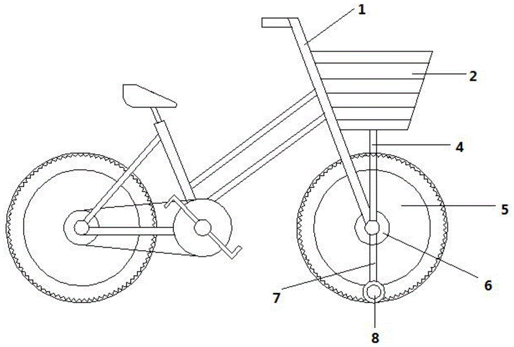 一种自行车前置支撑装置的制作方法