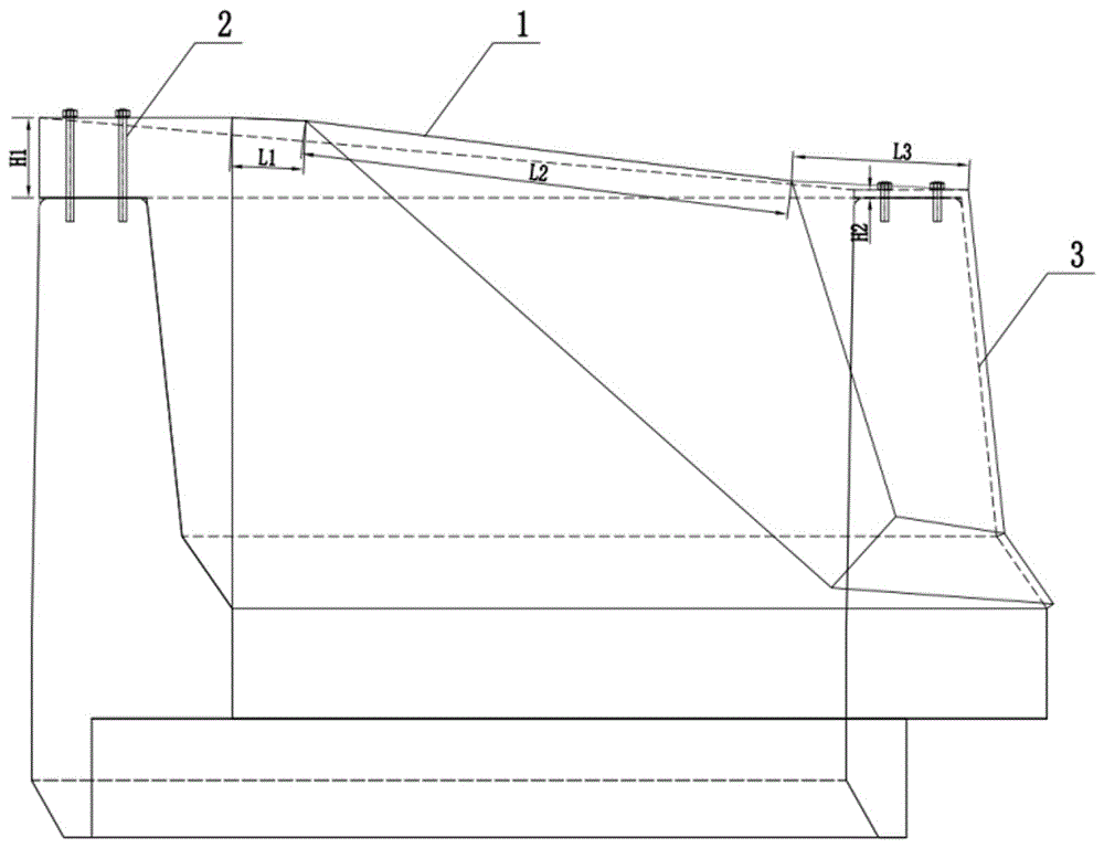 用于连接金属梁柱式护栏和混凝土护栏的过渡段连接结构的制作方法
