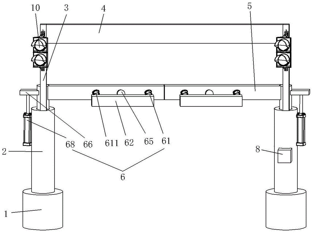 一种分体式防撞道路限高杆的制作方法