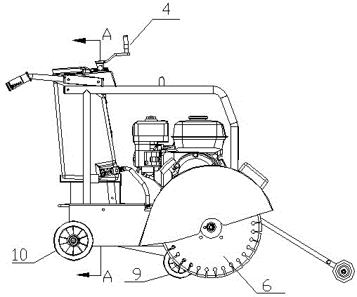 马路切割机升降限位机构的制作方法