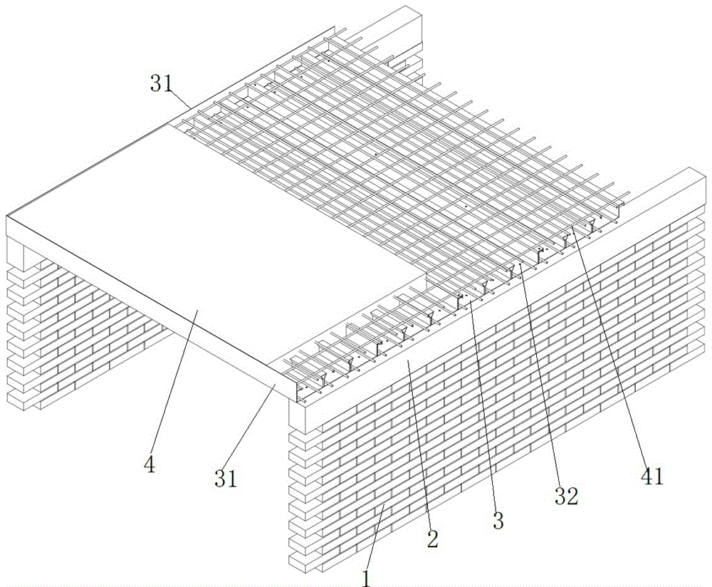 一种现浇顶板无需支模的架空层结构的制作方法