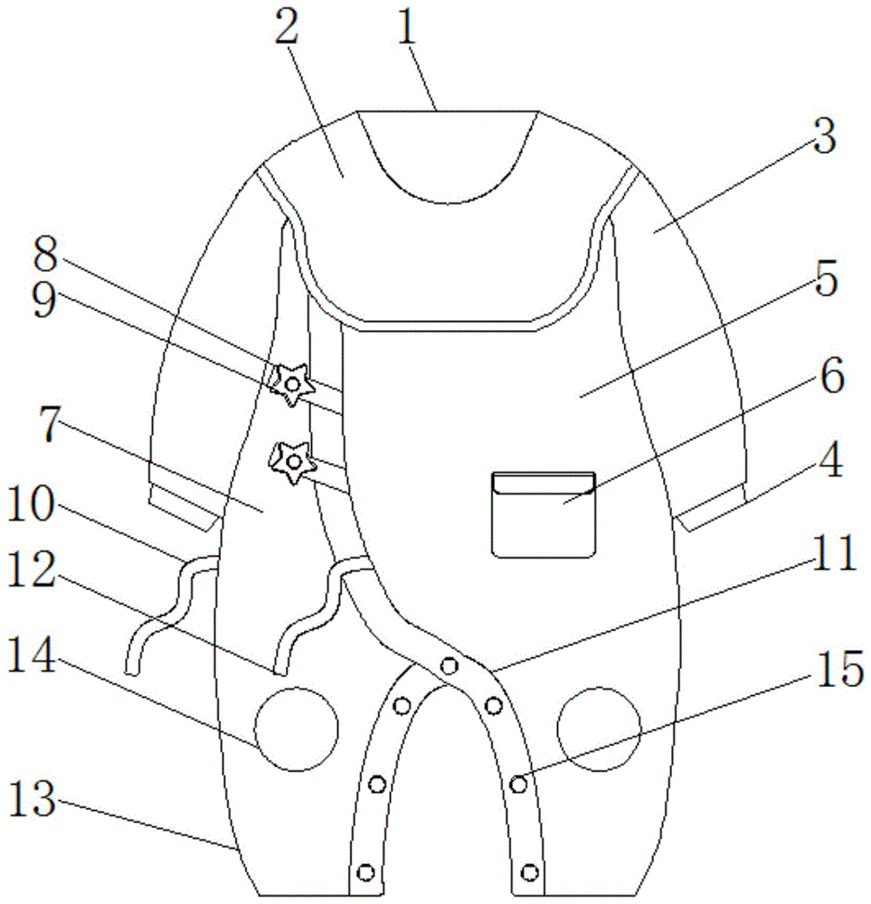 一种设有可拆卸围兜的婴幼儿服饰及其应用的制作方法