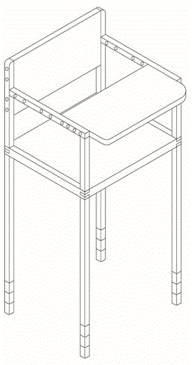一种适应儿童成长的多功能餐椅的制作方法