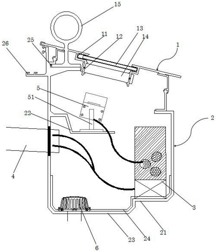 一种带排水槽功能的幕墙线型灯具装置的制作方法