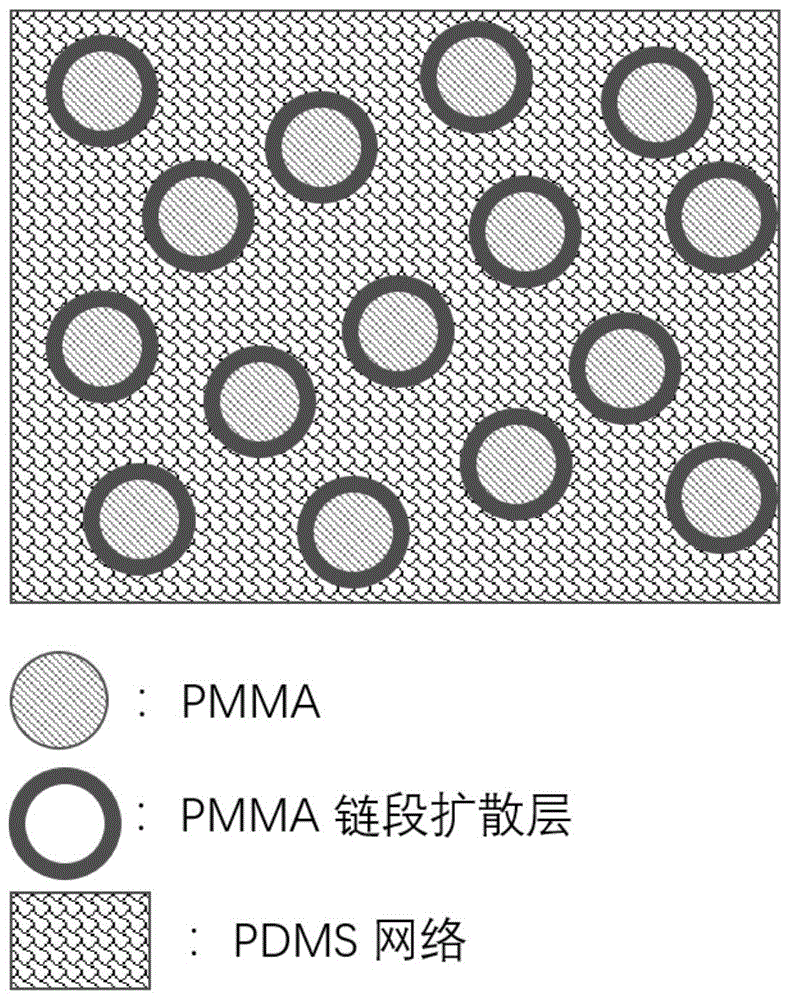 一种聚甲基丙烯酸烷基酯与硅橡胶的共混聚合物材料及其制备方法和应用与流程