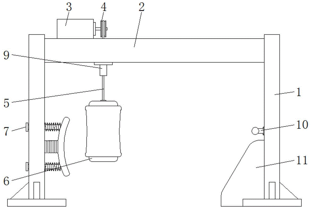 一种体育教学腿部侧踢力量训练器的制作方法