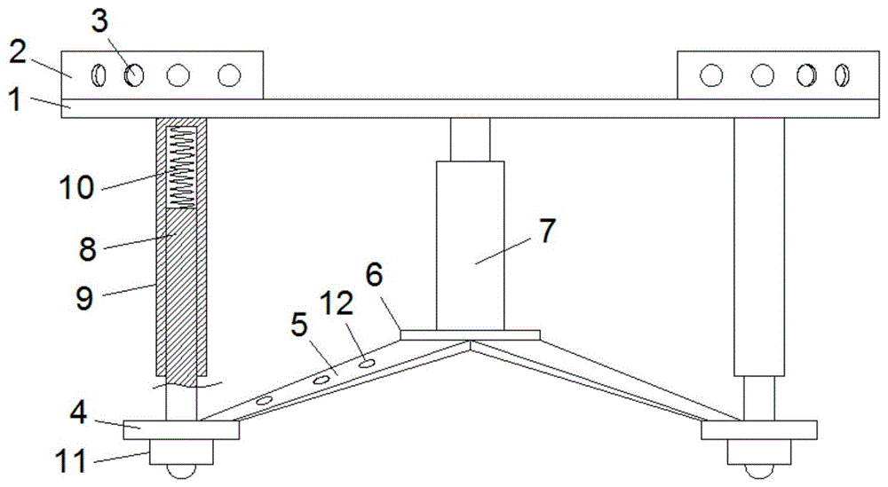 一种可起降沙发铁支架构件的制作方法