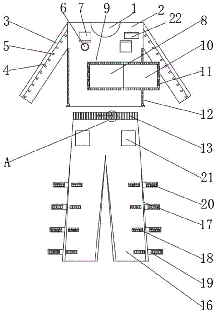 一种外科重症监护室病人病号服的制作方法