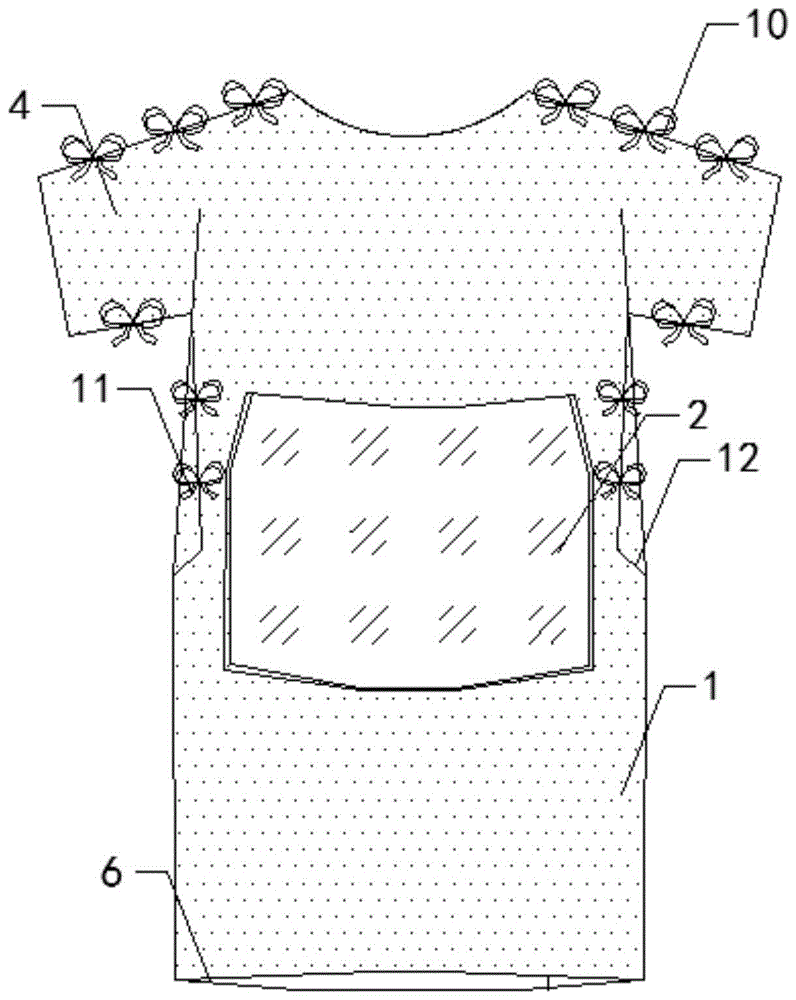 一种一片式手术患者服的制作方法