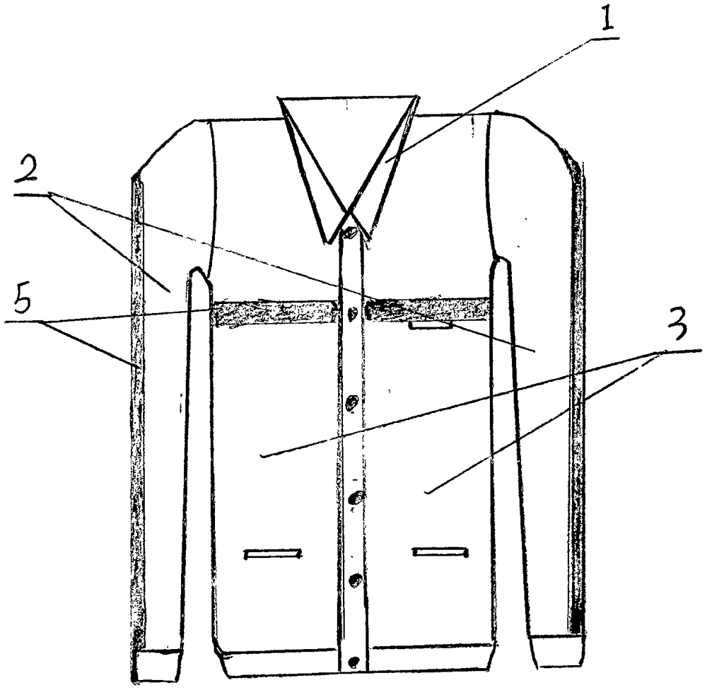 一种新式矿工劳保工作服上衣的制作方法