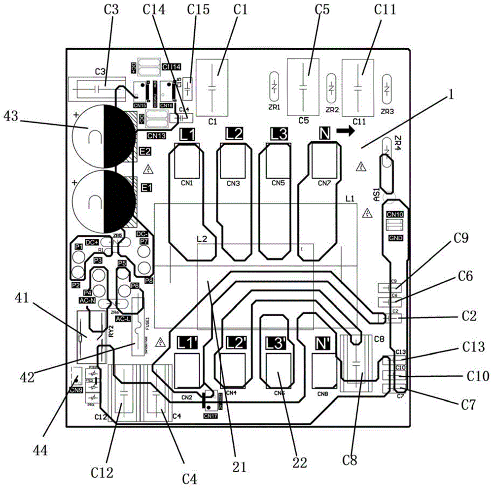 滤波电路的PCB布局结构的制作方法