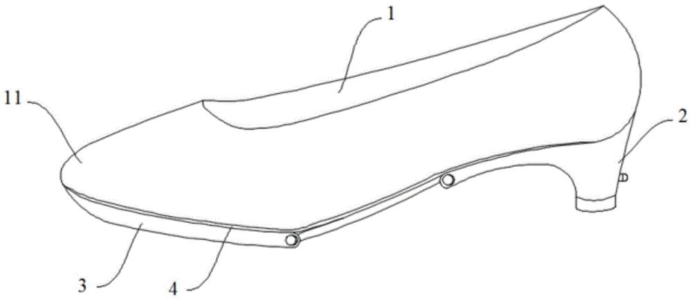 一种鞋跟可伸缩的高跟鞋的制作方法