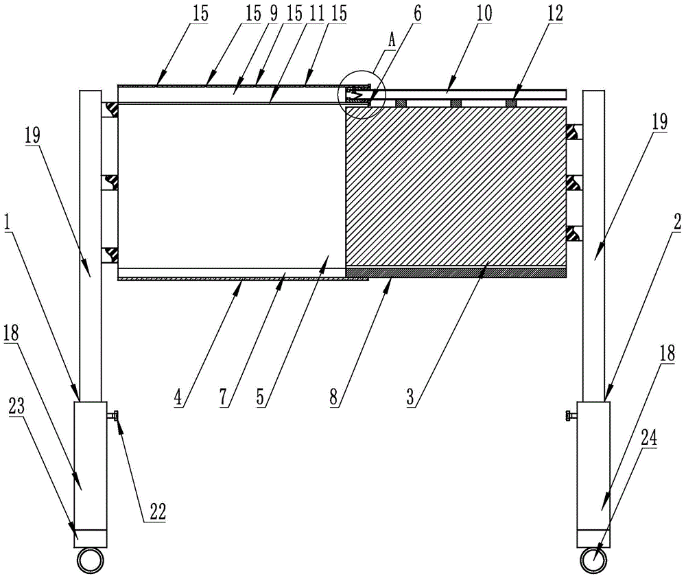 一种长度可调式党建宣传栏的制作方法