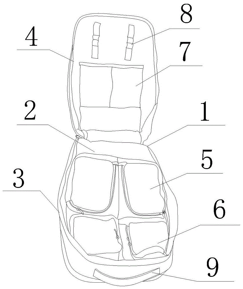 一种便于放置防护用品的背包的制作方法