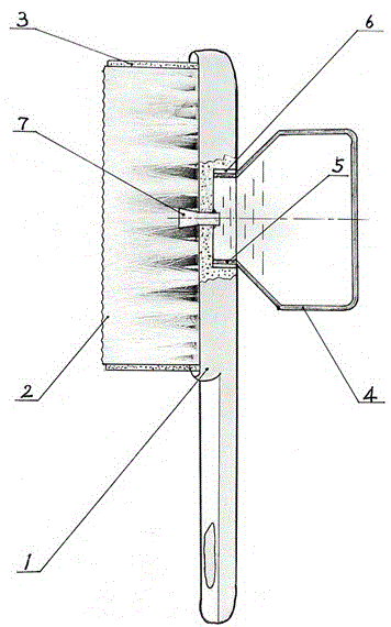 不溅脏水不蘸皂的刷子的制作方法