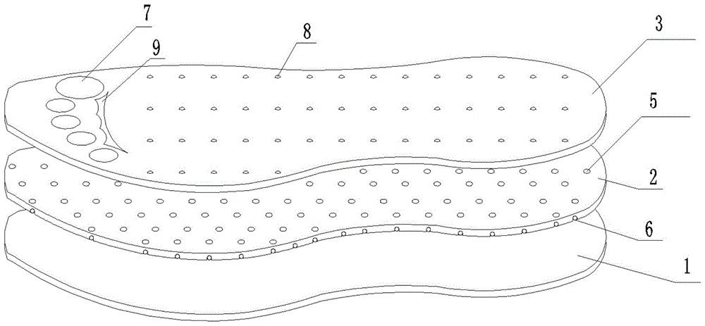 一种舒适性高的透气鞋垫的制作方法
