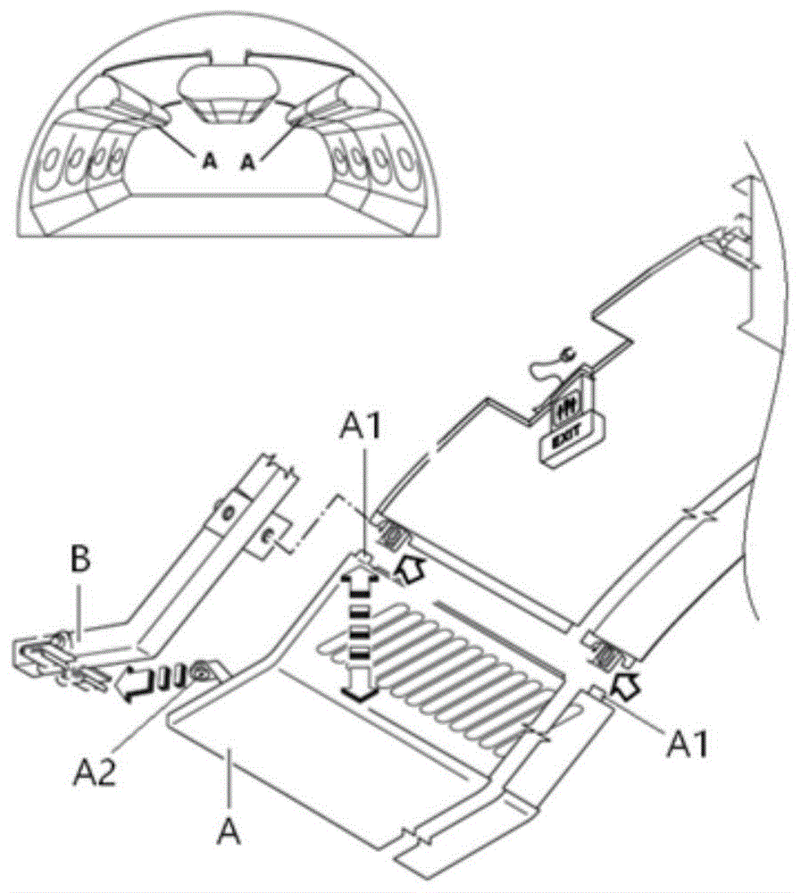 一种A330客舱空调格栅防坠落结构的制作方法