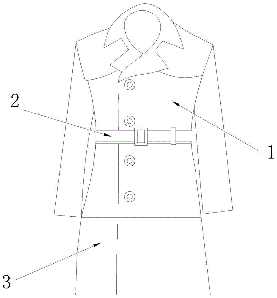 一种调节长度的风衣的制作方法