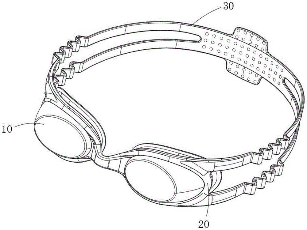 一种头带具有伸缩功能的游泳镜及头带的制作方法