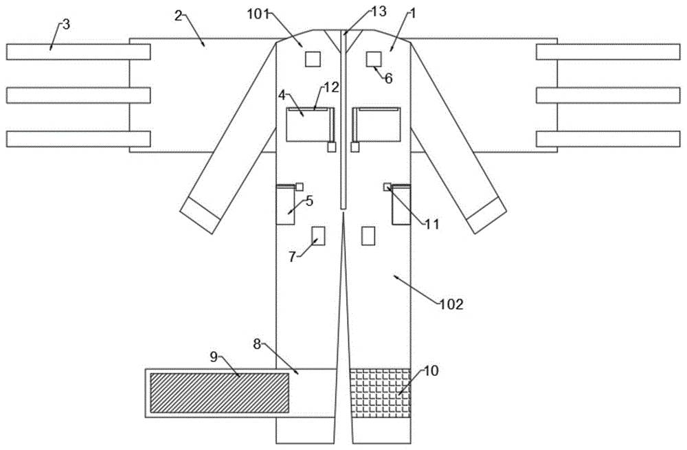 一种一体式约束翻身服的制作方法