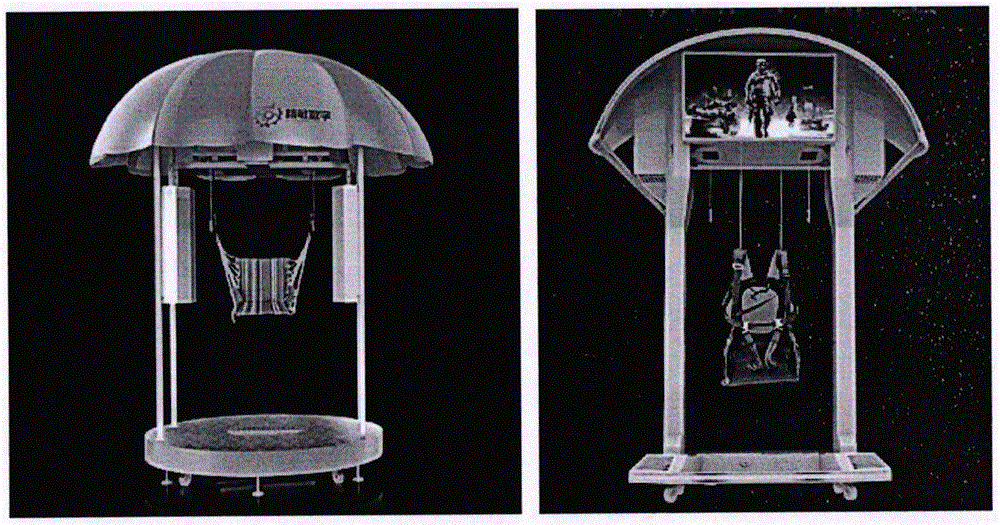 高逼真近现实沉浸式全景跳伞仿真机的制作方法